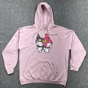 Sanrio Kuromi And My Melody Pink Pullover Hoodie Sweatshirt Adult Size XL Cute